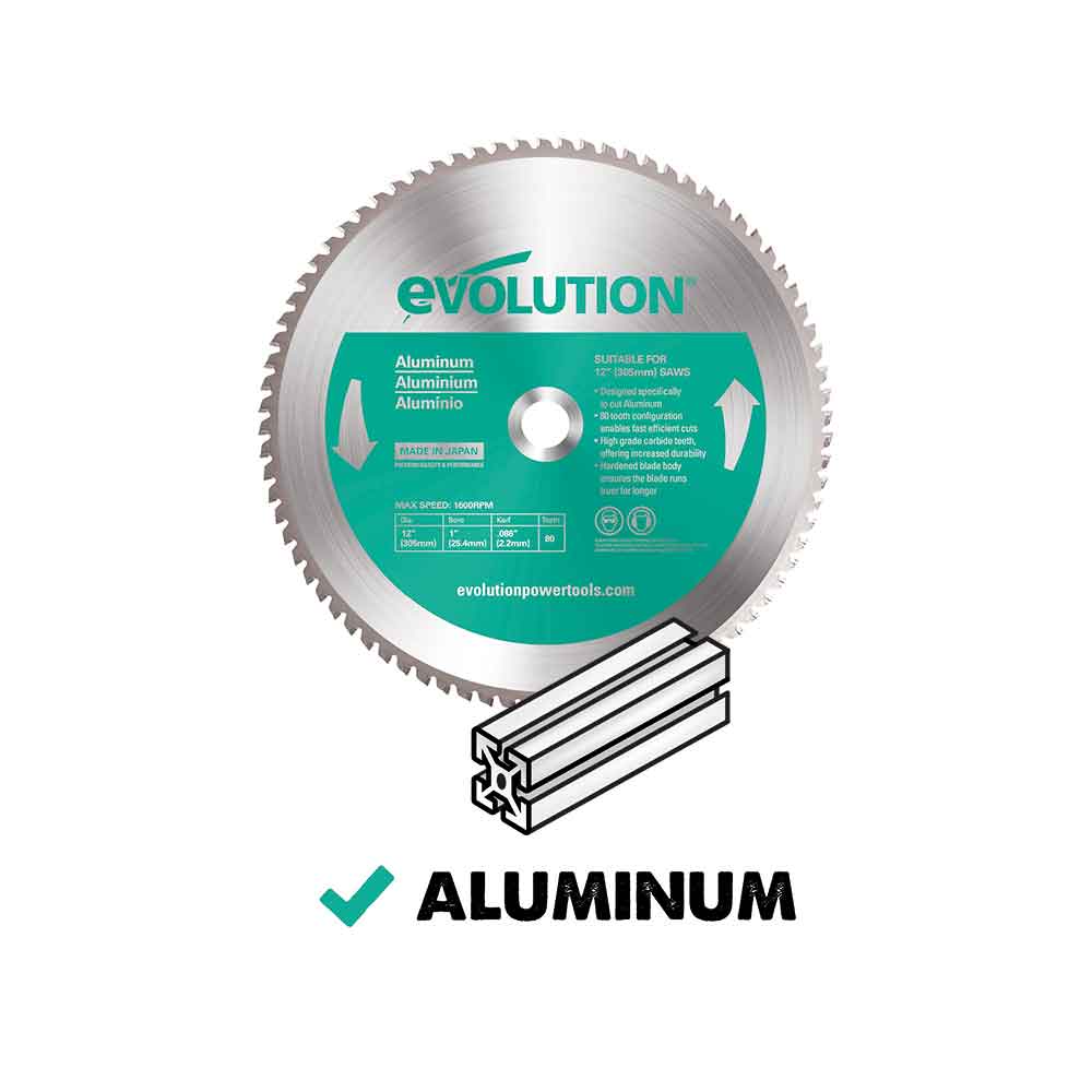 Evolution 355mm TCT list za preklopnu pilu za aluminij, 80 zuba