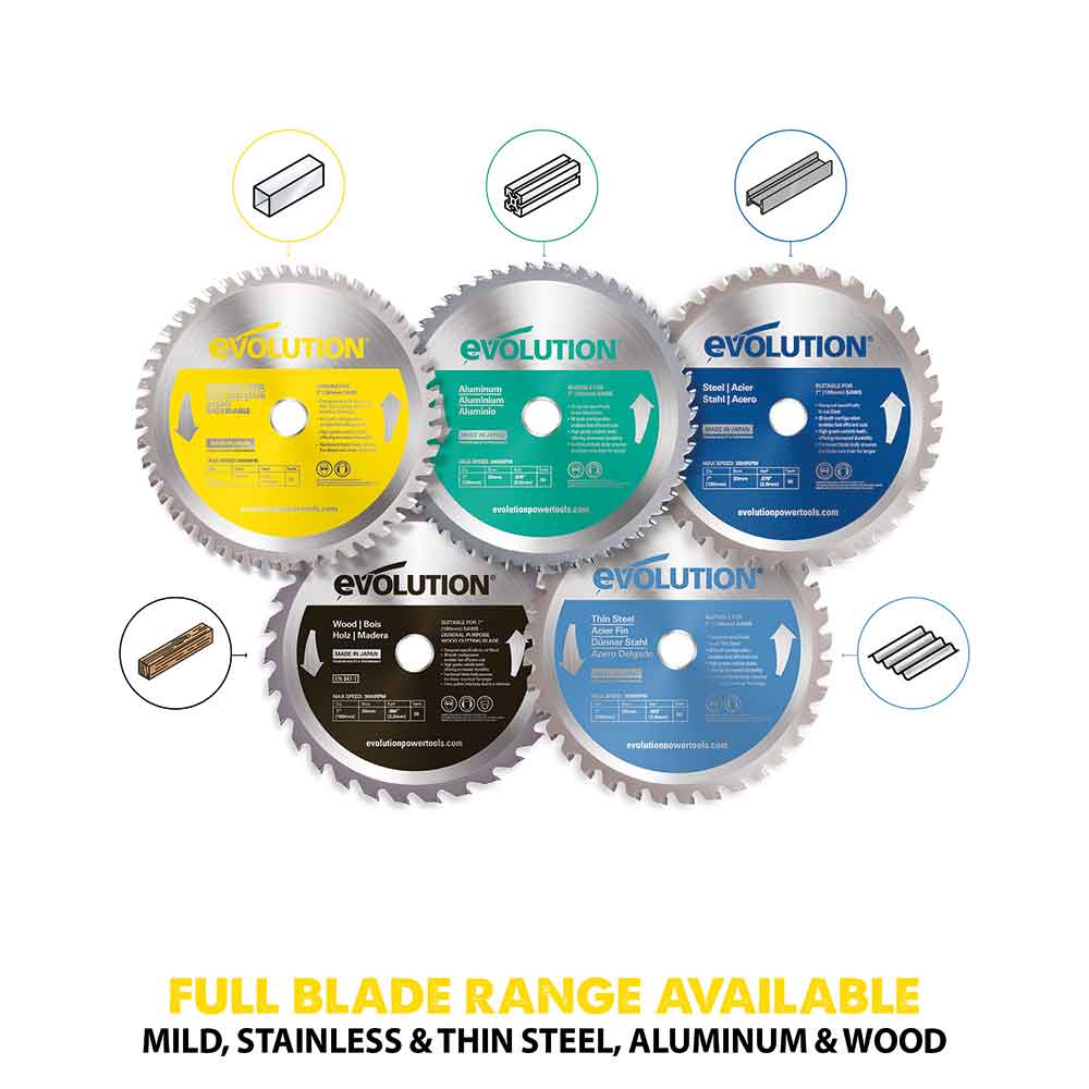 Evolution 180mm TCT list za kružnu pilu za nehrđajući čelik, 48 zuba
