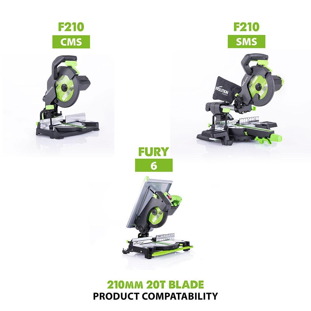 Evolution 210mm list kutne i stolne pile za više materijala 20 zuba