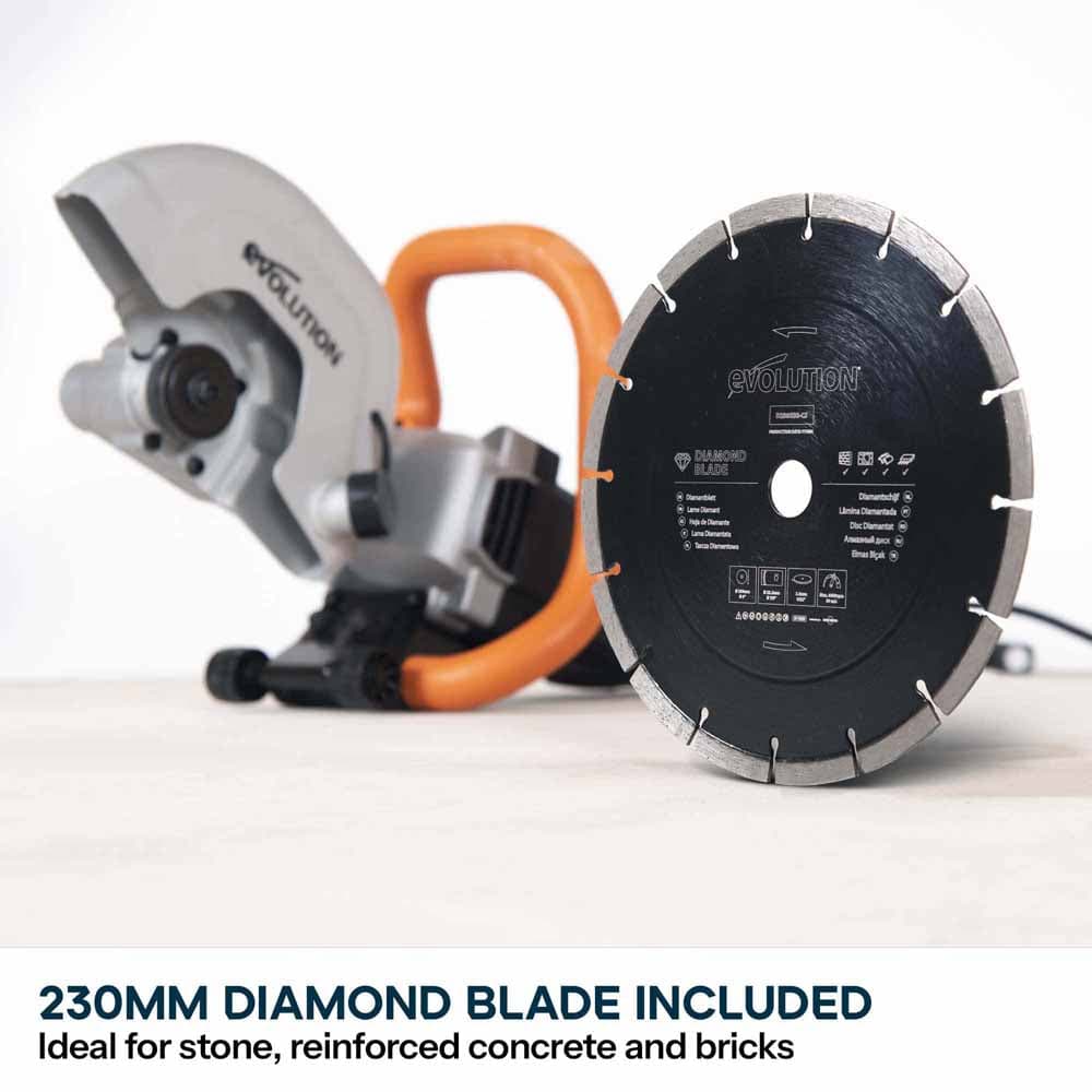 Evolution R230DCT električni rezač betona 230mm 9" s dijamantnim listom