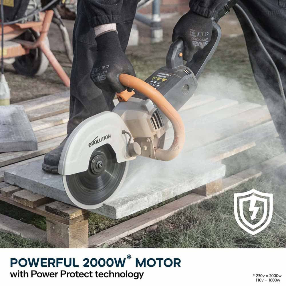 Evolution R230DCT električni rezač betona 230mm 9" s dijamantnim listom