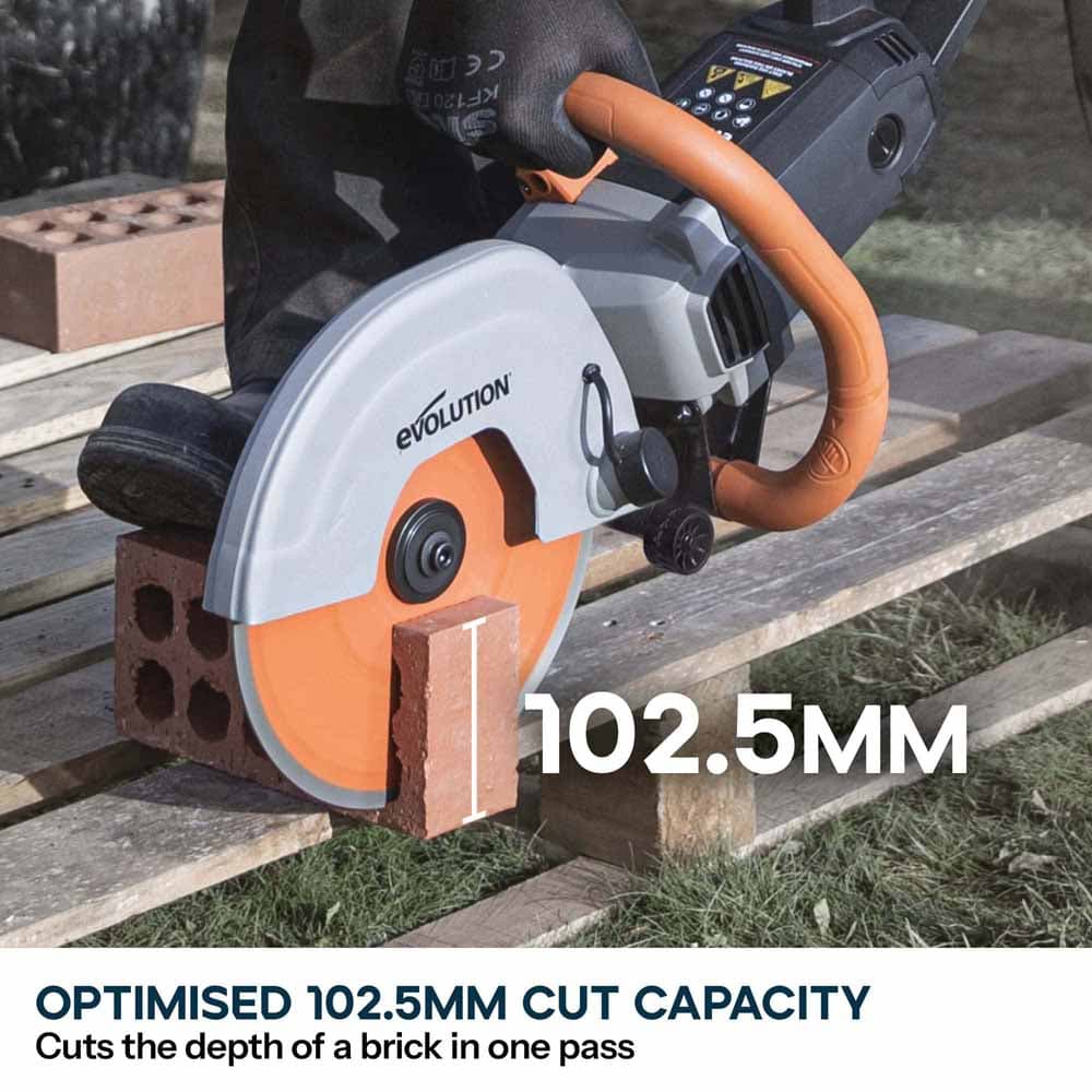 Evolution R255DCT električni rezač betona 255mm 10" s premium dijamantnim listom