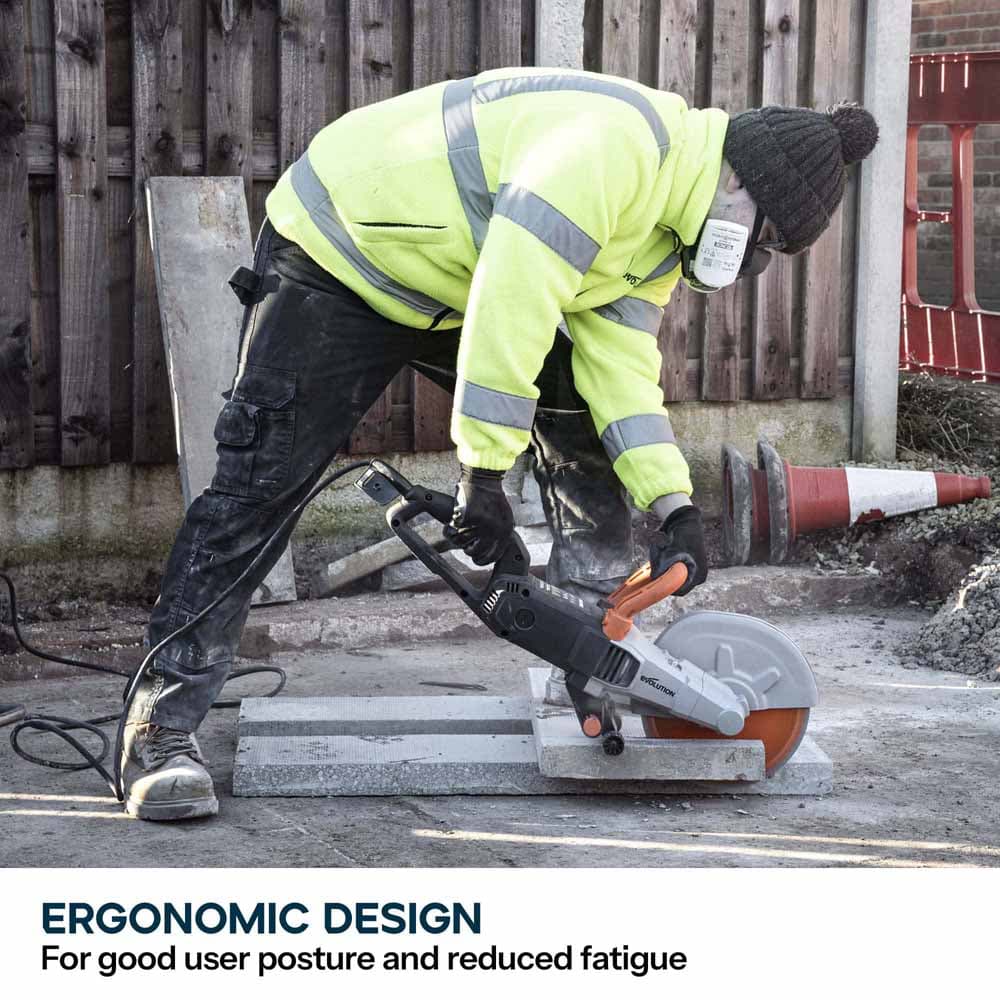 Evolution R255DCT električni rezač betona 255mm 10" s premium dijamantnim listom
