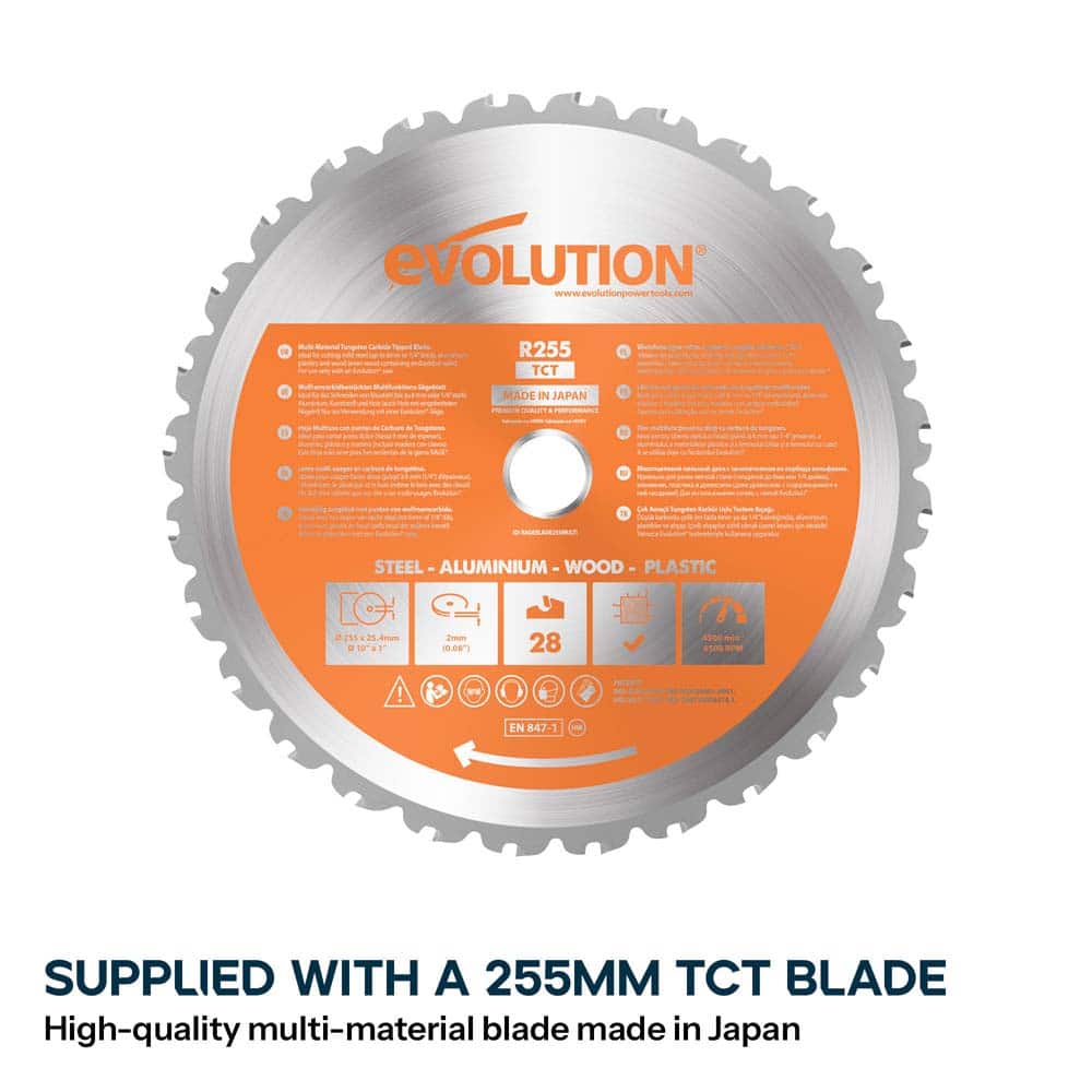 Evolution R255SMS+ 255mm potezna pila s TCT listom za više materijala