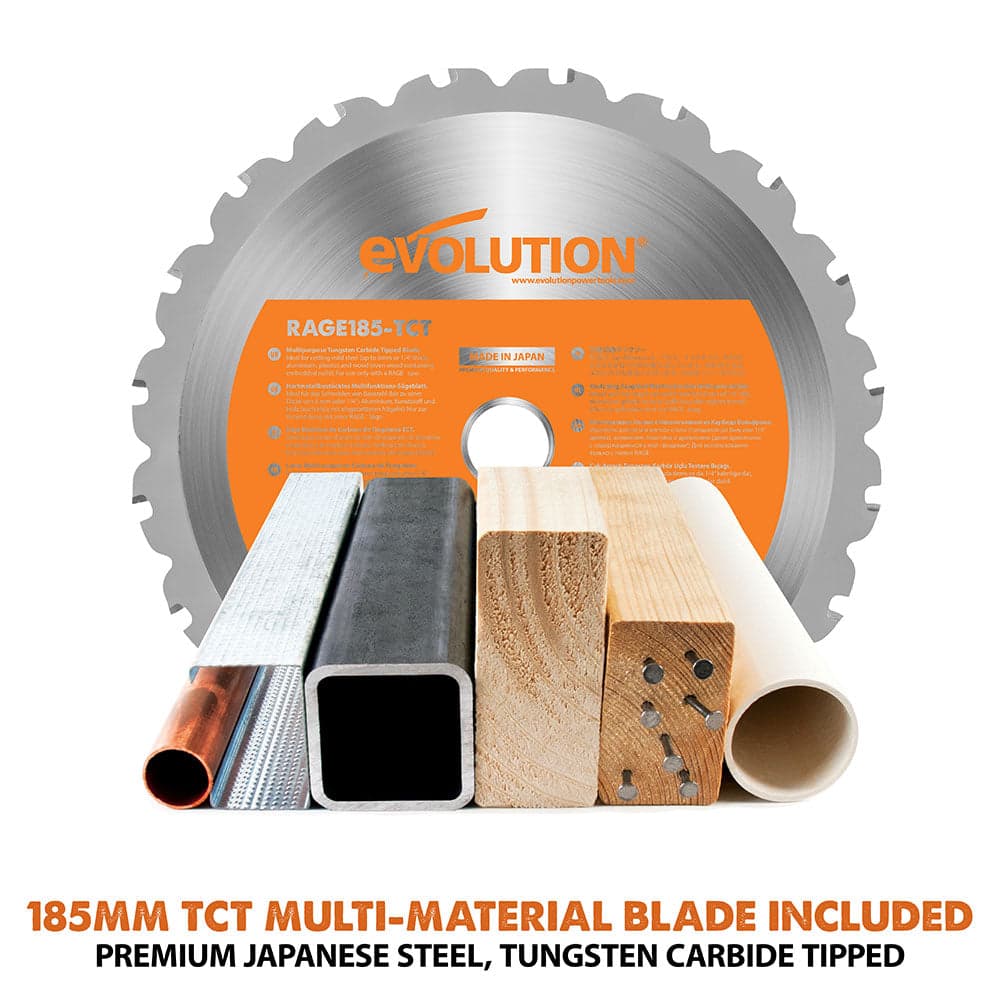 Evolution RAGE4 - 185mm preklopna pila s TCT listom za više materijala