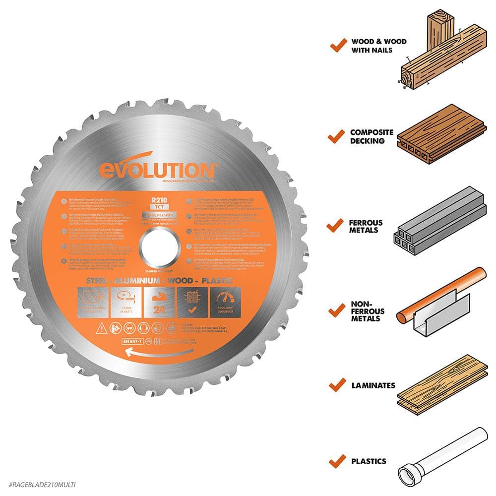 Evolution 210mm list za više materijala, 24 zuba