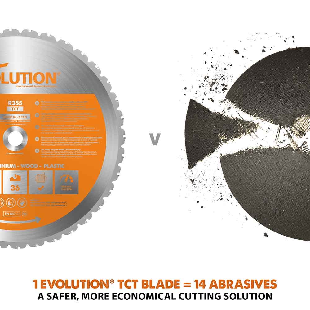Evolution 355mm list za preklopnu pilu za više materijala, 36 zuba