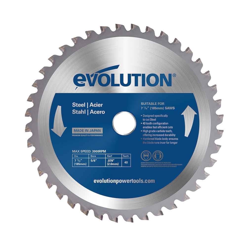 Evolution 185mm TCT list kružne pile za čelik 40 zuba