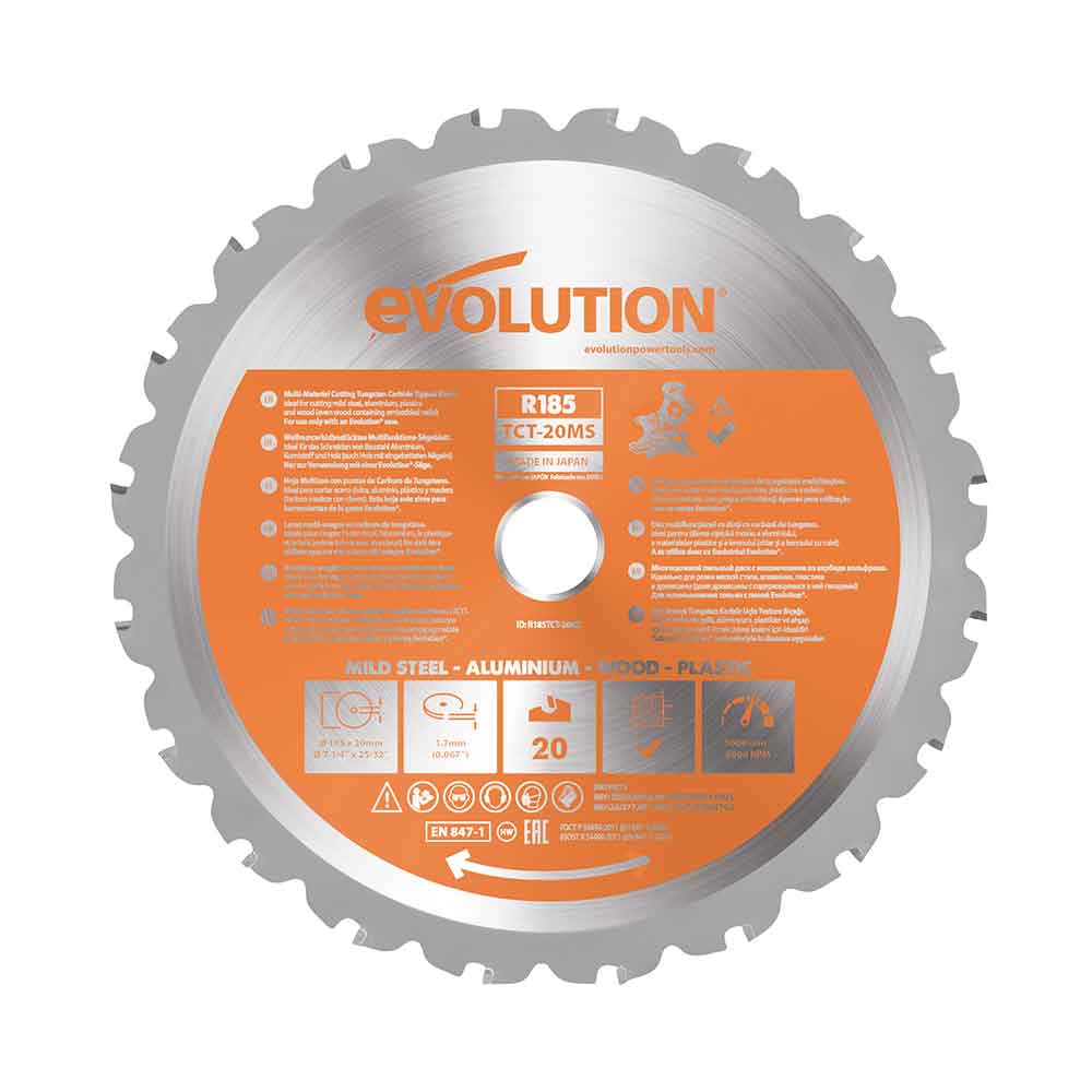 Evolution 185mm list kutne pile za više materijala 20 zuba