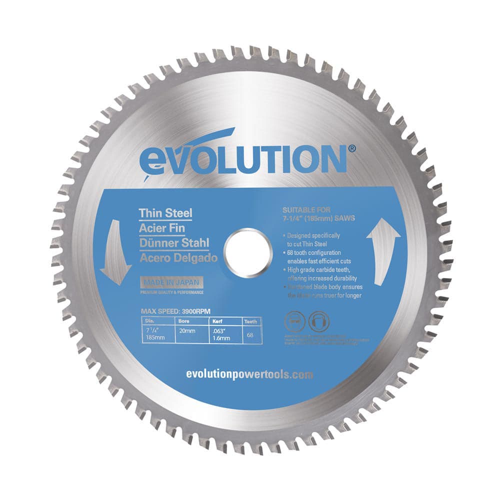 Evolution 185mm list kružne pile za tanki čelik 68 zuba