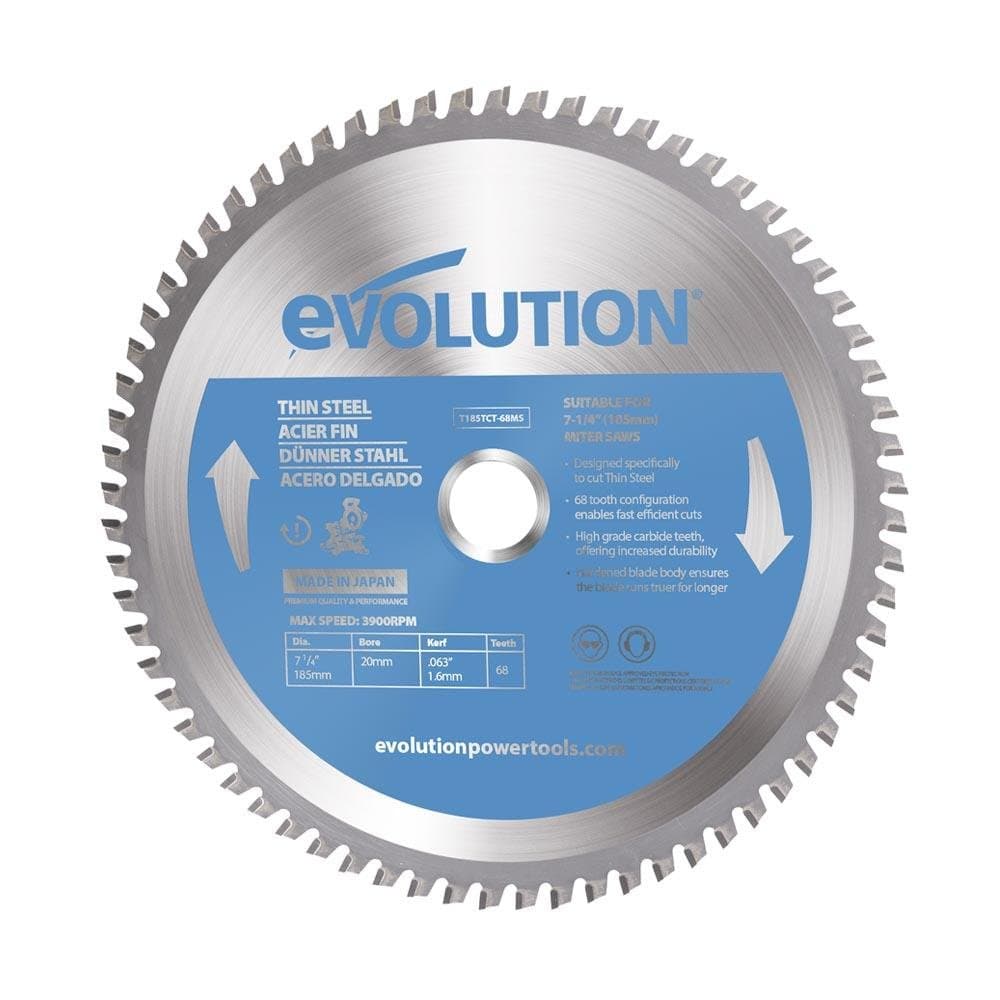 Evolution 185mm list kutne pile za tanki čelik 68 zuba