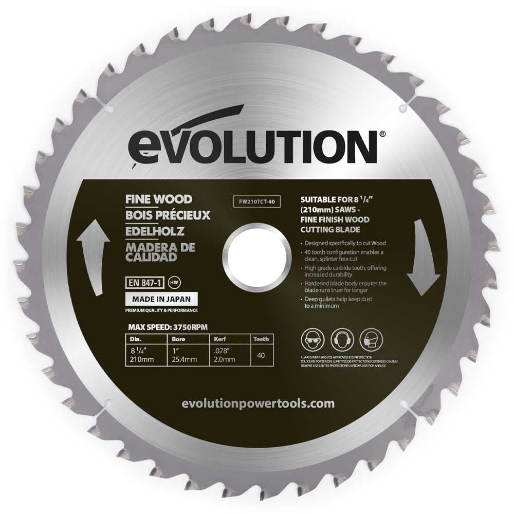 Evolution 210mm list kutne pile za fino rezanje drva 40 zuba