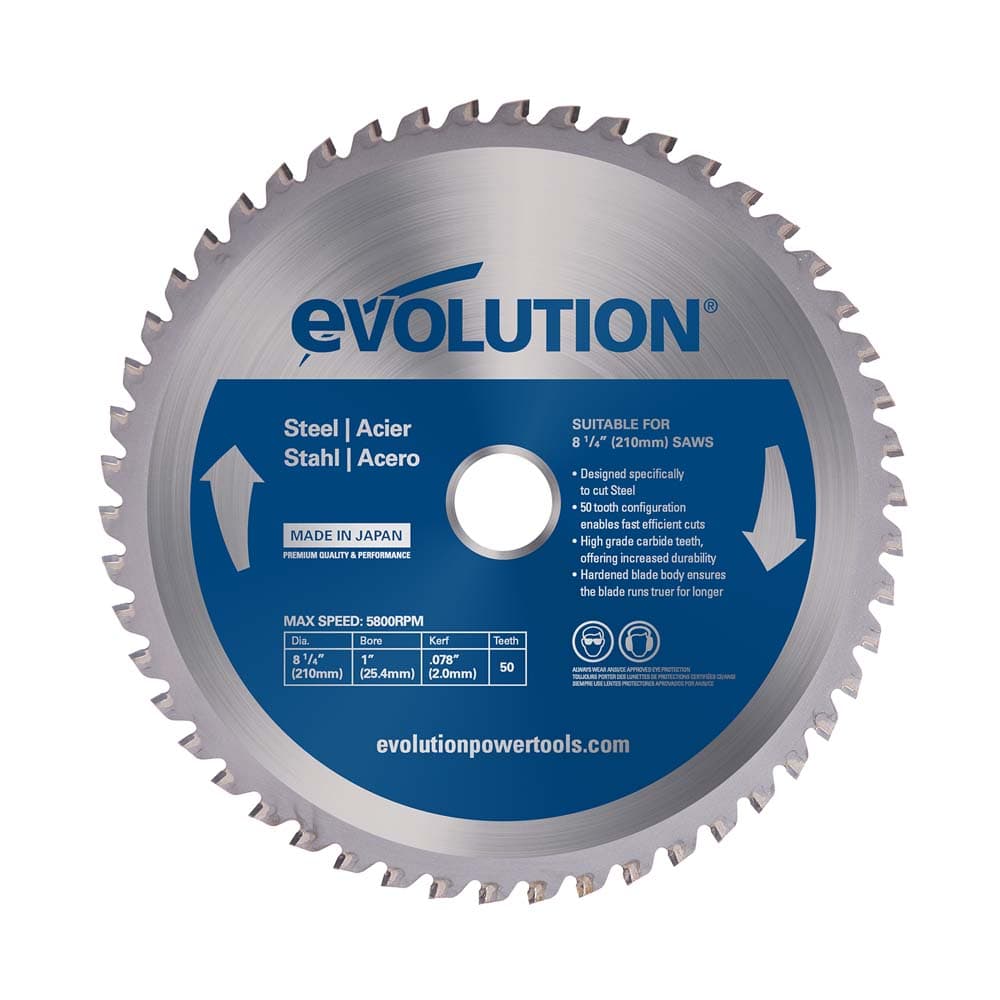 Evolution 210mm TCT list kutne pile za čelik 50 zuba