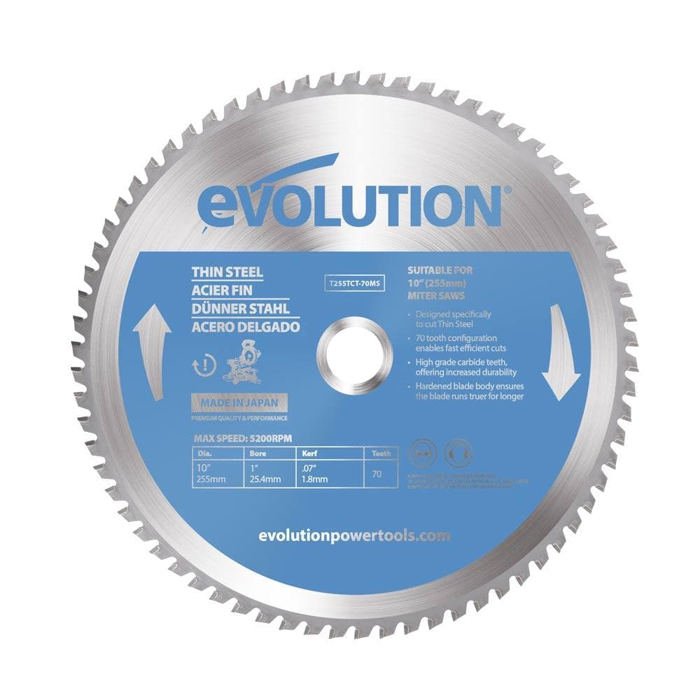 Evolution 255mm list kutne pile za tanki čelik 70 zuba