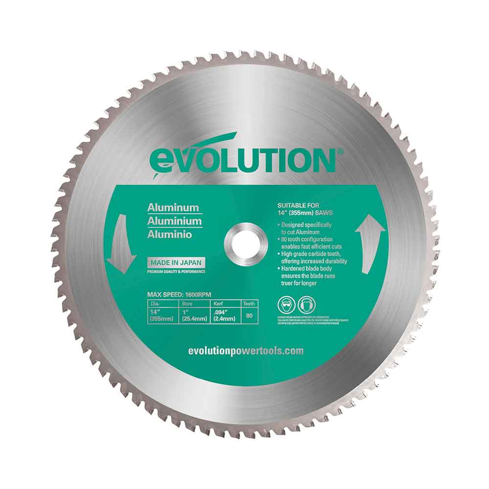 Evolution 355mm TCT list za preklopnu pilu za aluminij, 80 zuba