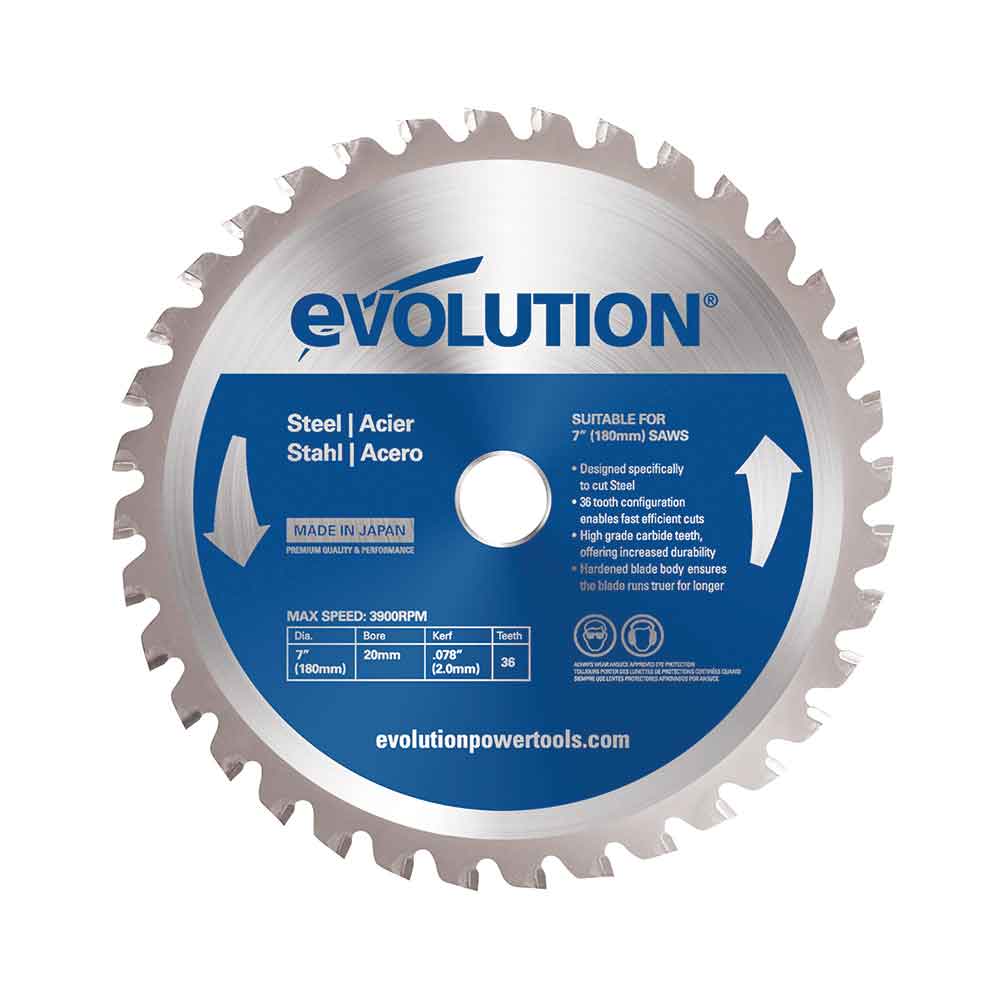 Evolution 180mm list za čelik, 36 zuba (samo za kružne i preklopne pile)