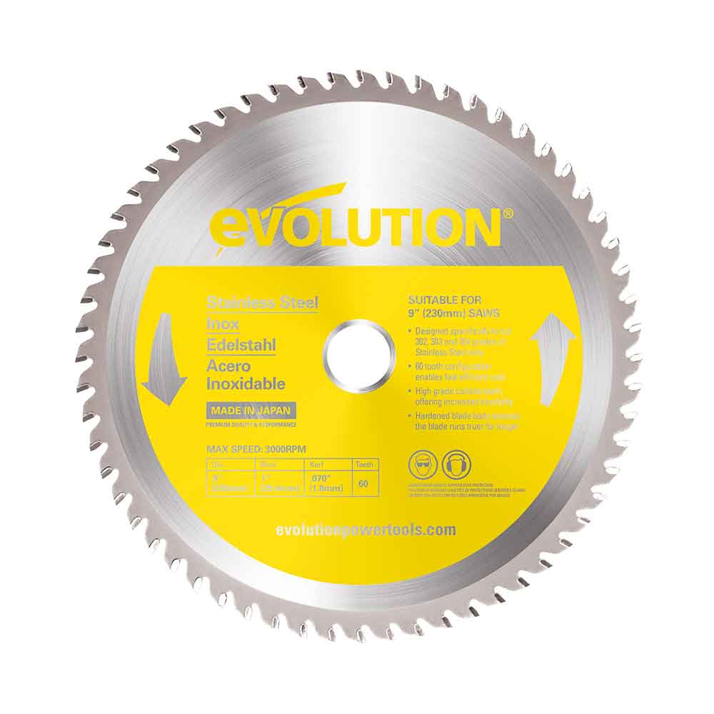 Evolution 230mm list za nehrđajući čelik, 60 zuba