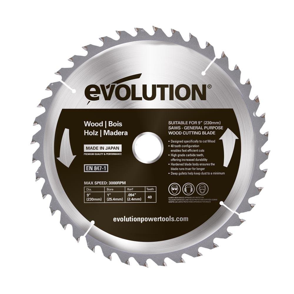 Evolution 230mm list za kružnu pilu za grubo rezanje drva, 40 zuba (EVOSaw230)