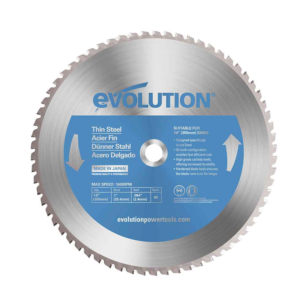 Evolution 355mm TCT list za preklopnu pilu za tanki čelik, 90 zuba