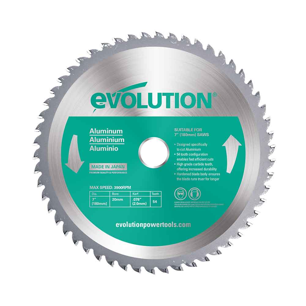Evolution 180mm TCT list za kružnu pilu za aluminij, 54 zuba