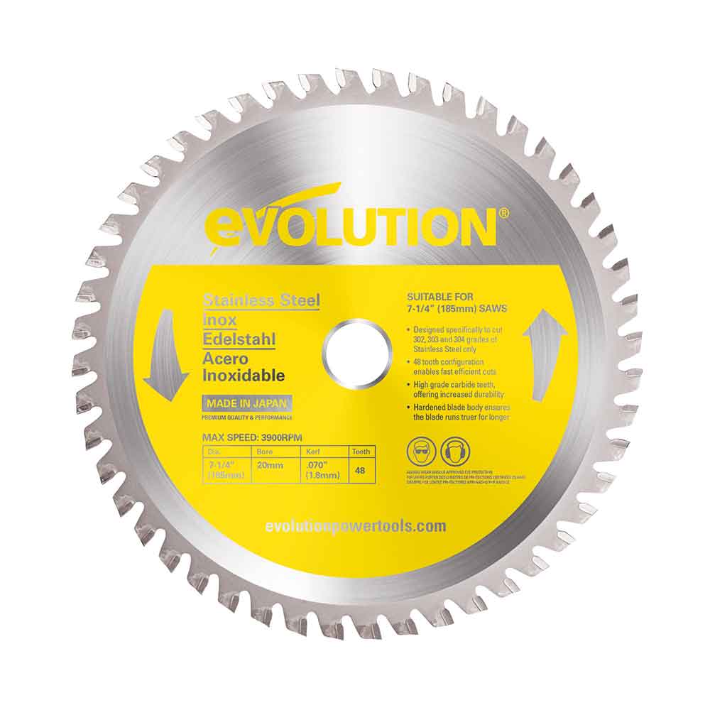 Evolution 180mm TCT list za kružnu pilu za nehrđajući čelik, 48 zuba