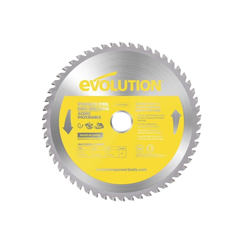 Evolution 210mm TCT list kružne pile za nehrđajući čelik 54 zuba