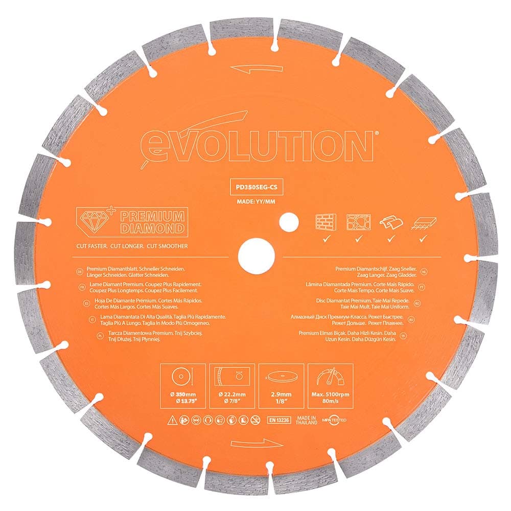 Evolution 350mm premium dijamantni disk za rezanje, provrt 22,2mm
