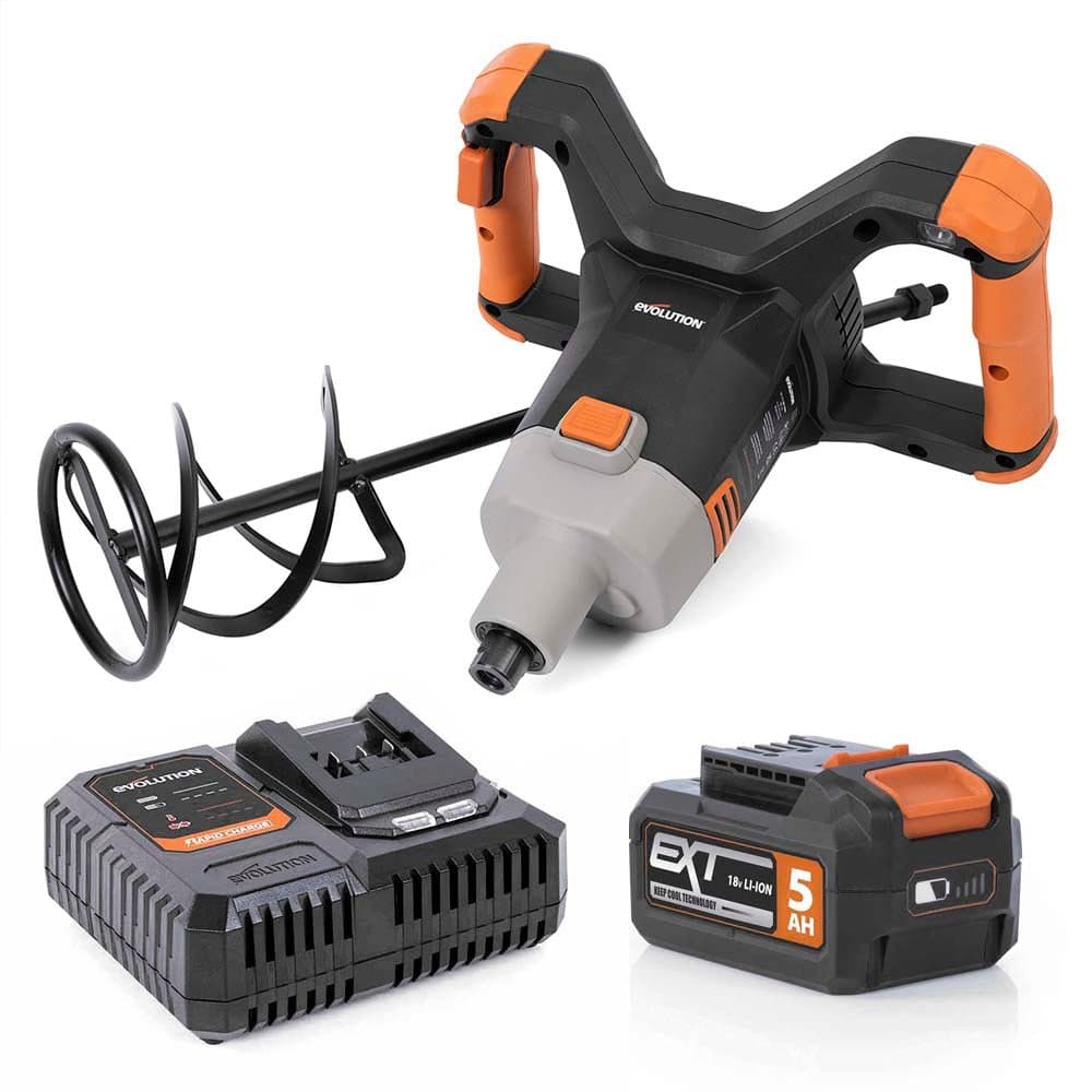 Evolution R120MXR-Li akumulatorska mješalica 18V s miješalicom Multi-Mix 120mm