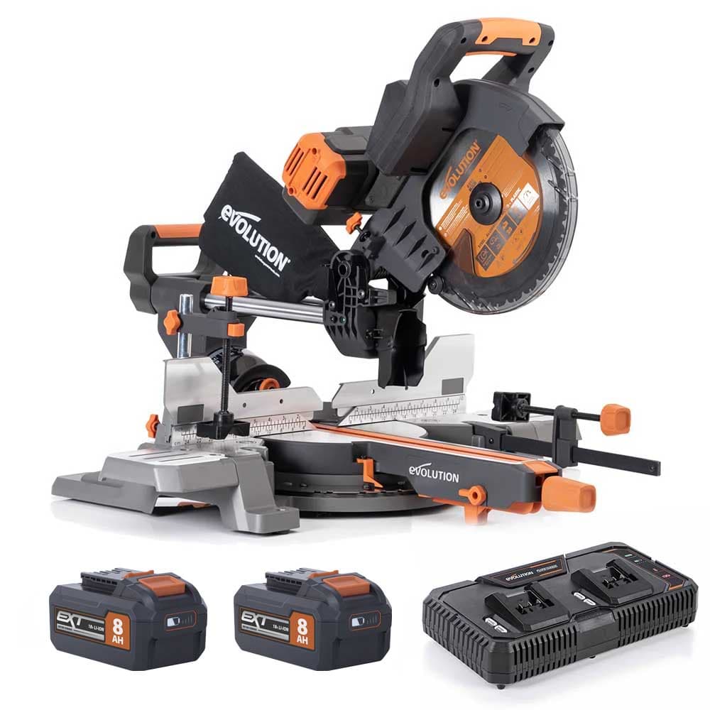 Evolution R255SMS-DB-Li akumulatorska potezna pila 255mm 36V s dvostrukim nagibom