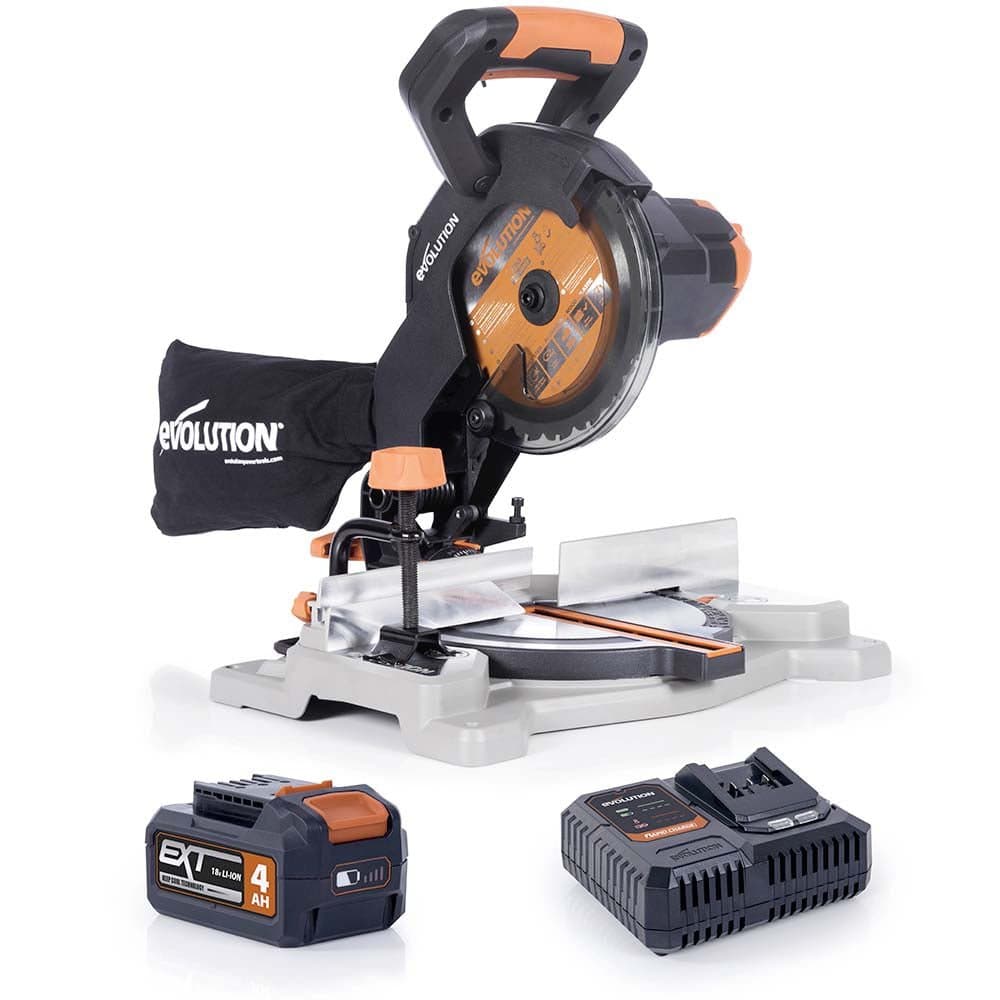 Evolution R185CMS-Li akumulatorska kutna pila 185mm 18V Li-Ion EXT s listom za više materijala