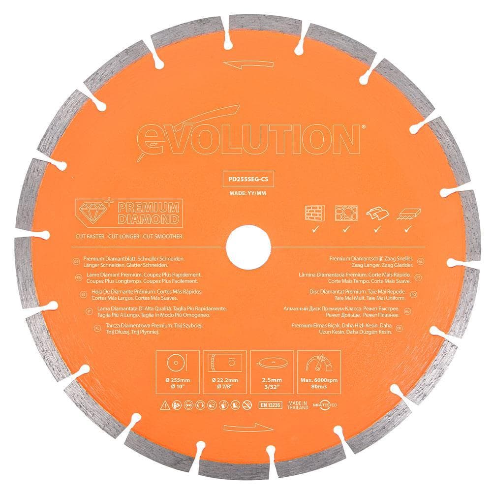 Evolution premium dijamantni disk 255mm, provrt 22,2mm