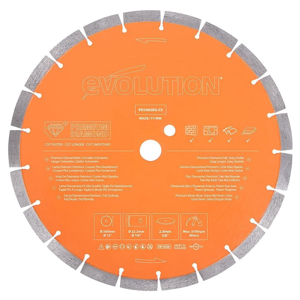 Evolution premium dijamantni disk 300mm, provrt 22,2mm