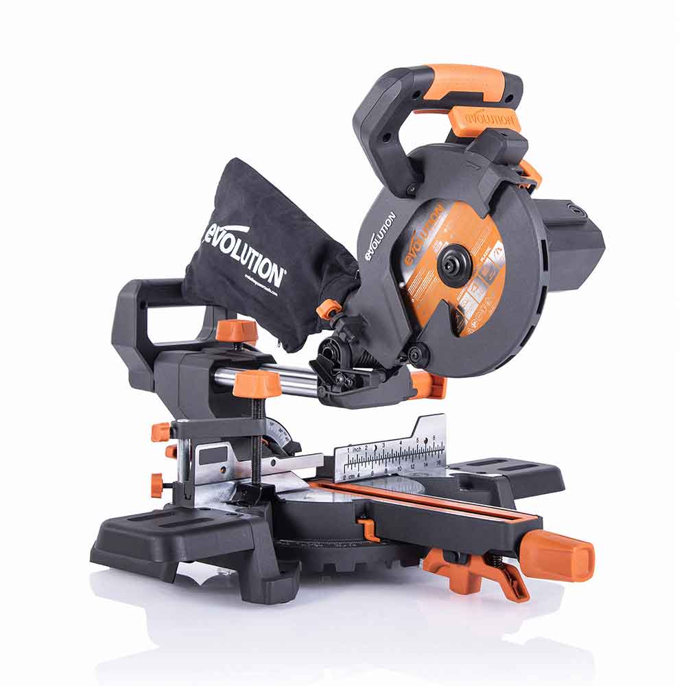 Evolution R185SMS+ 185mm potezna kutna pila s TCT listom za više materijala (230V)