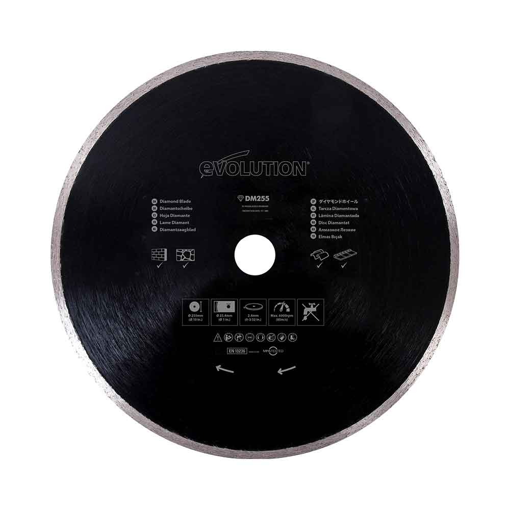 Evolution 255mm dijamantni list za kutne pile