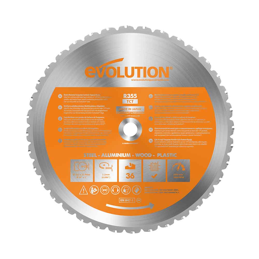 Evolution 355mm list za preklopnu pilu za više materijala, 36 zuba