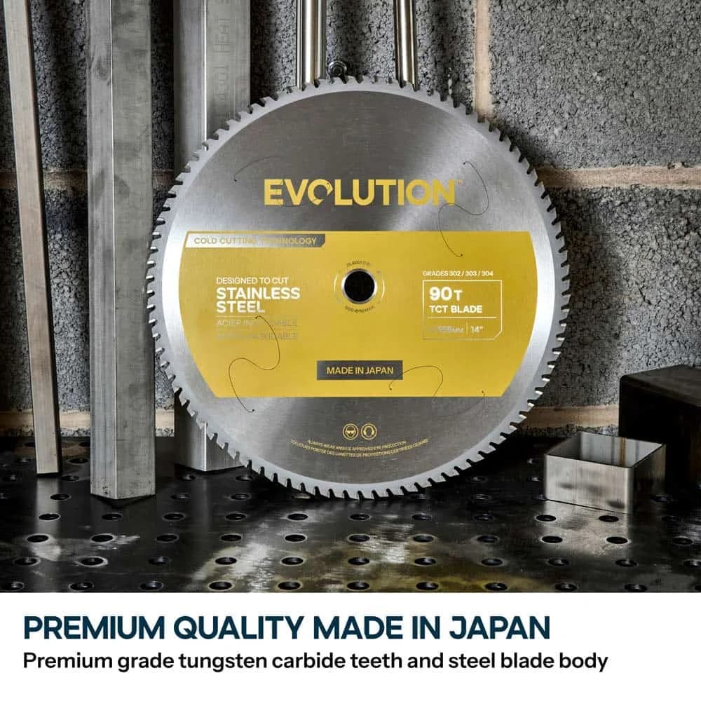 Evolution 355 mm nehrđajući čelik, inox 90T list pile za rezanje S355TCT-90CS-G2