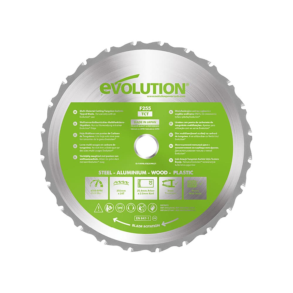 Evolution 255mm višenamjenski TCT list kutne i potezne pile - 24 zuba